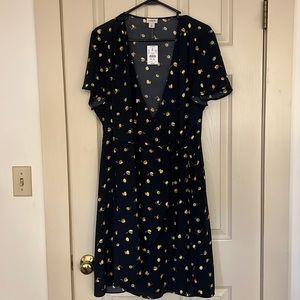 J. Crew Factory Tie Waist Lemon Dress